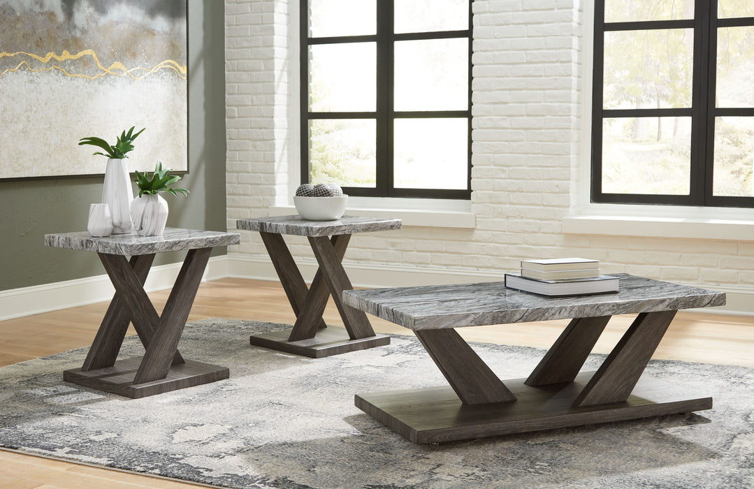 Bensonale - Brown / Gray - Occasional Table Set (Set of 3)