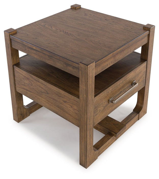 Cabalynn - Light Brown - Square End Table