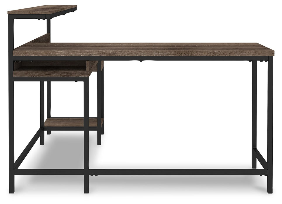 Arlenbry - Gray - L-desk With Storage