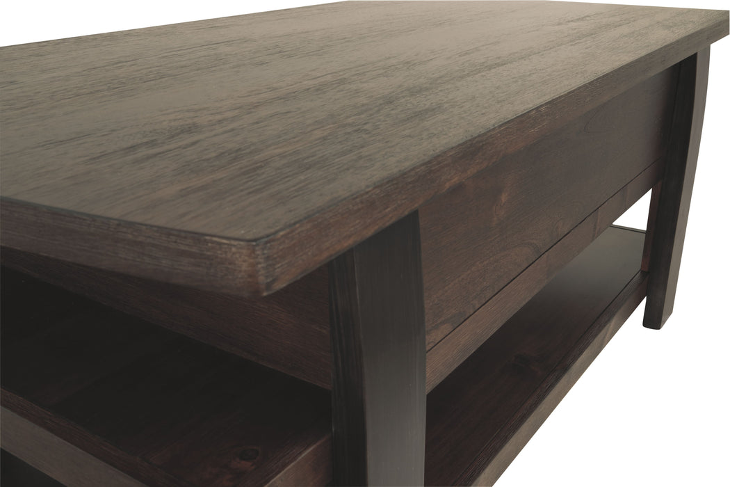 Vailbry - Brown - Lift Top Cocktail Table