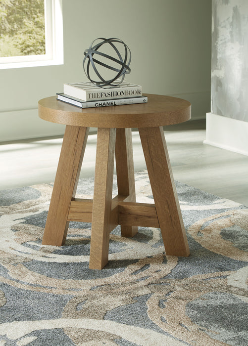 Brinstead - Light Brown - Oval End Table