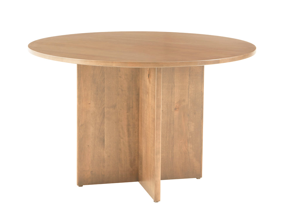Crafted Cherry - Round Dining Table With Wood Pedestal
