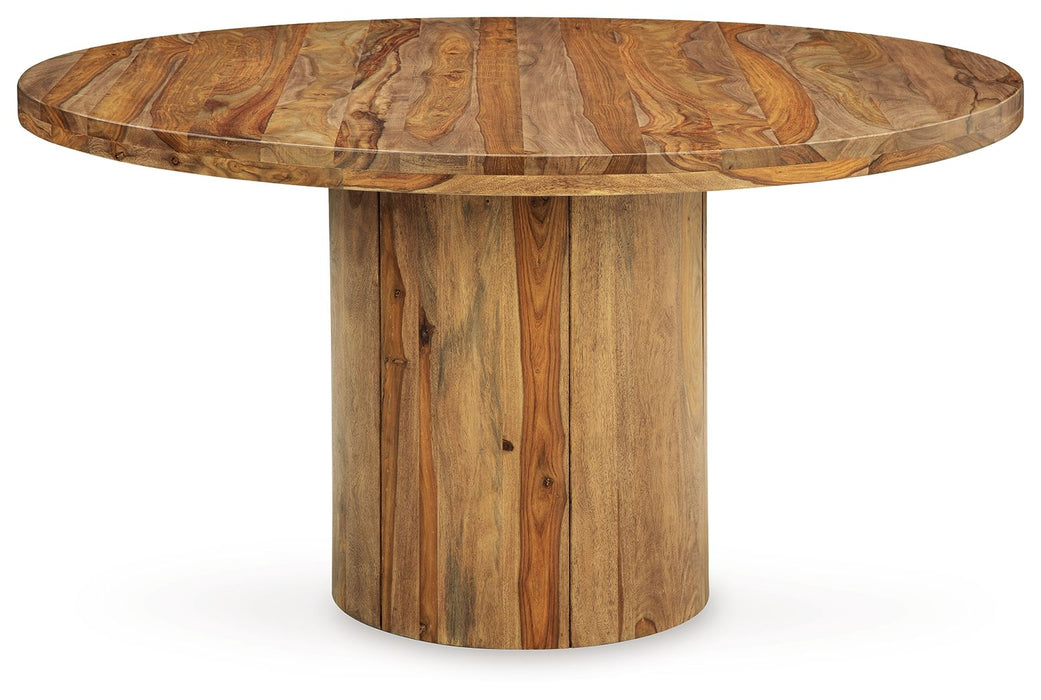 Dressonni - Brown - Round Dining Room Table
