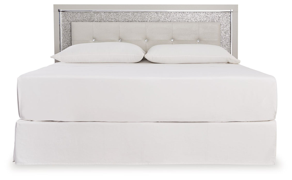 Zyniden - Silver - King Upholstered Panel Headboard