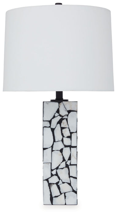 Macaria - White / Black - Marble Table Lamp