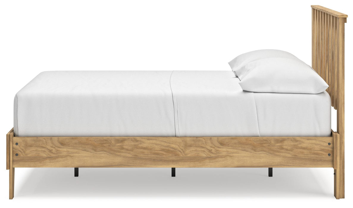 Bermacy - Light Brown - Full Platform Panel Bed