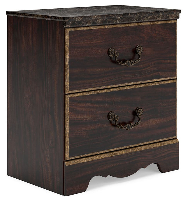 Glosmount - Two-tone - Two Drawer Night Stand