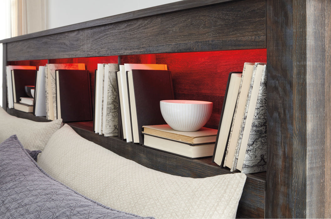 Drystan - Panel Bookcase Bed