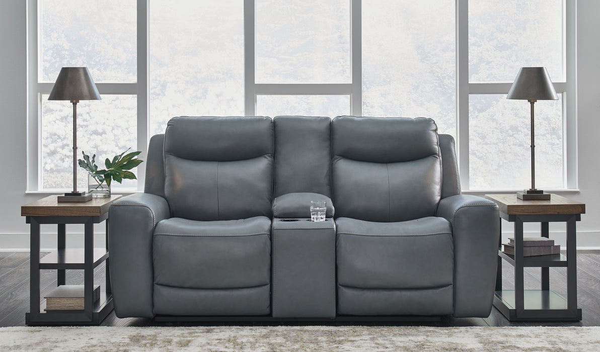 Mindanao - Power Reclining Loveseat With Console /Adj Hdrst