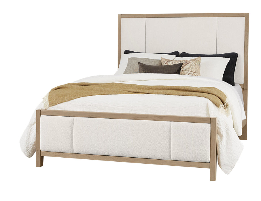 Crafted Cherry - Upholstered Bed